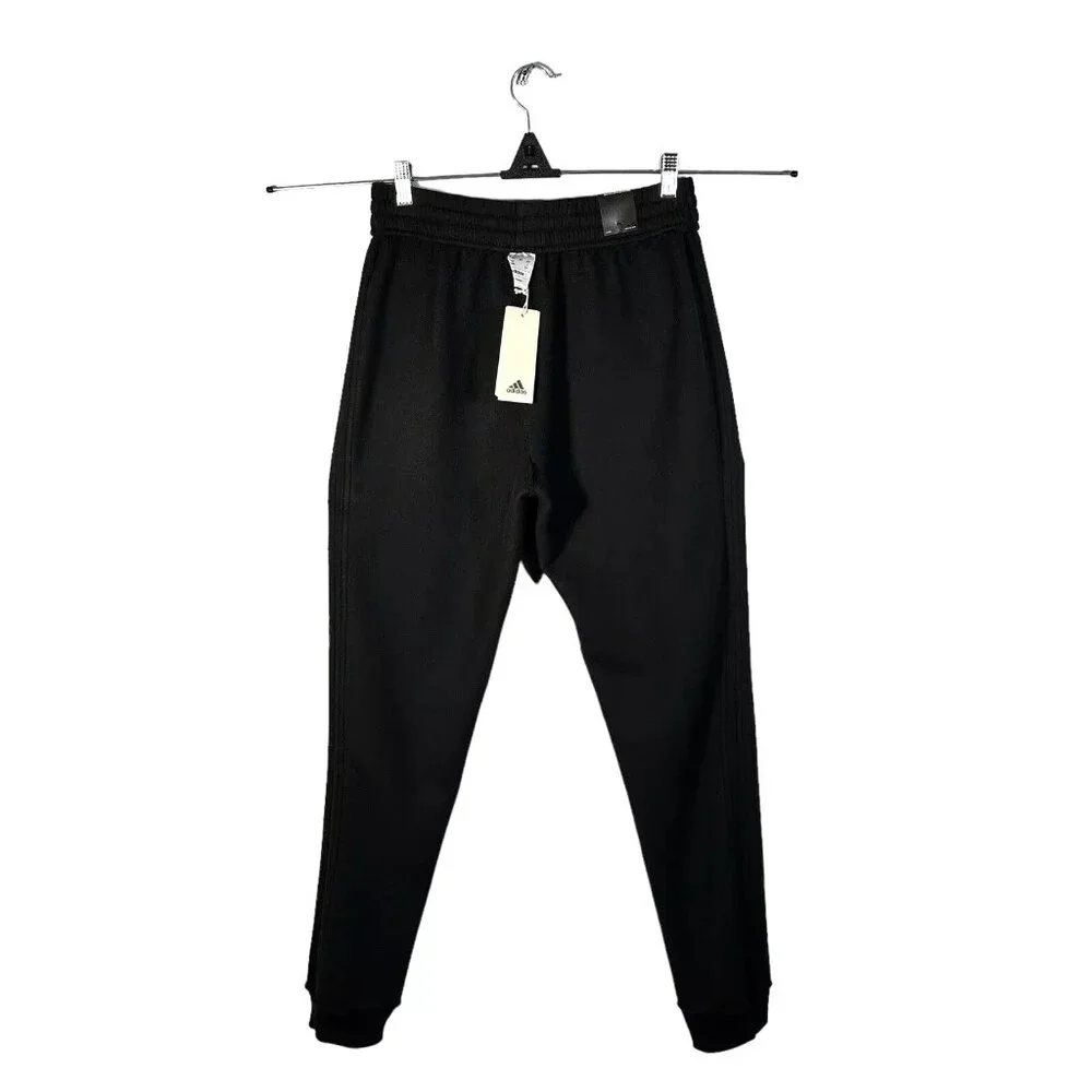 Adidas Men’s Fleece Sweat Pants Size L Tall (33X34)Black Tapered Leg Regular Fit